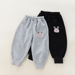 开学季儿童裤子春秋款2025新款棉男童运动裤女童休闲卫裤宝宝长裤