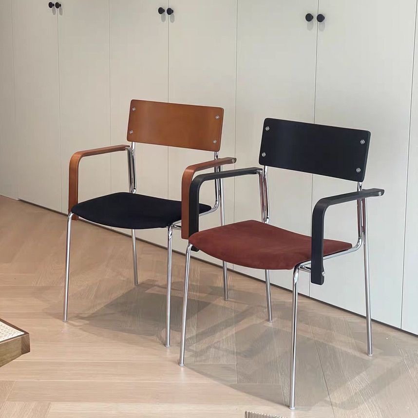 中古包豪斯餐椅家用轻奢高级感侘寂风咖啡店椅子复古扶手椅餐桌椅