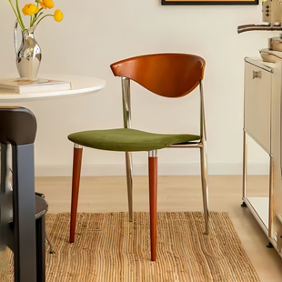 复古餐椅家用北欧网红实木靠背设计师轻奢民宿小众中古侘寂风椅子