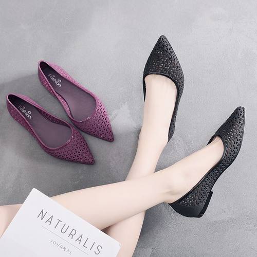 塑胶沙滩鞋镂空罗马塑胶