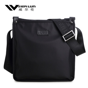威尔伦正品男包时尚男士单肩包斜挎包商务休闲牛津布随身ipad背包