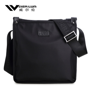 威尔伦原创新款男包单肩包男士包包斜挎包商务休闲防水高档牛津布
