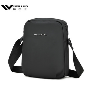 威尔伦夏季迷你斜挎包男款牛津布男包休闲男士单肩包包运动小背包
