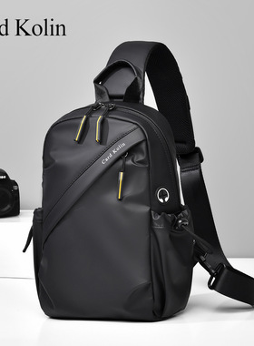 card kolin潮牌胸包休闲男士斜挎包多功能防泼水胸包斜挎包单肩包