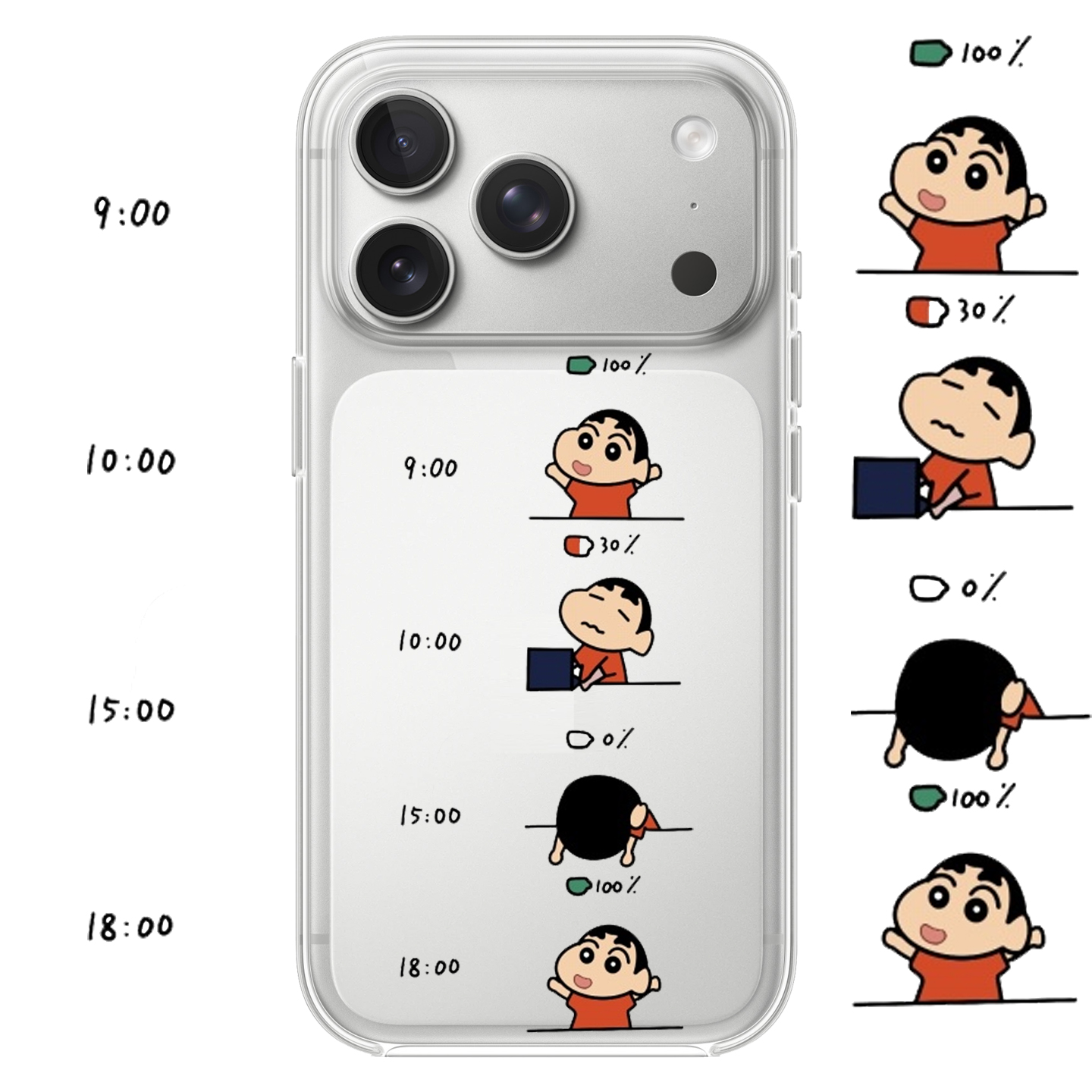 蜡笔小新可爱适用iPhone17PROMAX动漫15卡通14简约13硅胶12苹果16PROMAX情侣透明手机壳华为小米三星OPPOVIVO