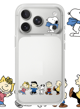 史努比适用于苹果17PROMAX透明手机壳硅胶可爱iPhone16PROMAX情侣15PRO卡通14VIVOOPPO13动漫12华为小米