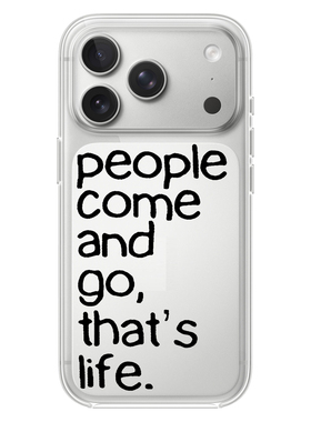 人来人往，这就是生活 适用于iPhone17PROMAX卡通16PROMAX可爱苹果透明手机壳15动漫14创意13简约小米17PRO