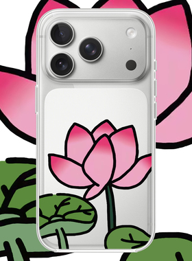 好运荷花适用iPhone17PROMAX动漫15个性13可爱14简约12可爱苹果16PROMAX情侣透明手机壳VIVOOPPO11华为小米14