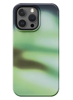绿色晕染适用于iPhone17PROMAX二合一菲林手机壳情侣苹果16PROMAX可爱15PLUS动漫14卡通13华为小米VIVOOPPO