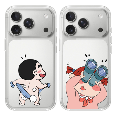 蜡笔小新适用于苹果17PROMAX透明手机壳硅胶可爱iPhone16PROMAX情侣15卡通14动漫13华为12小米15VIVOOPPO