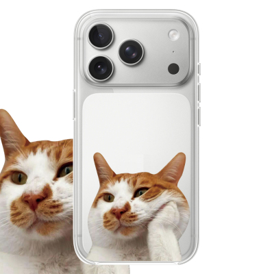 托腮猫咪适用于苹果17PROMAX透明手机壳硅胶简约iPhone16PROMAX情侣15PRO小众14华为小米13个性12VIVOOPPO