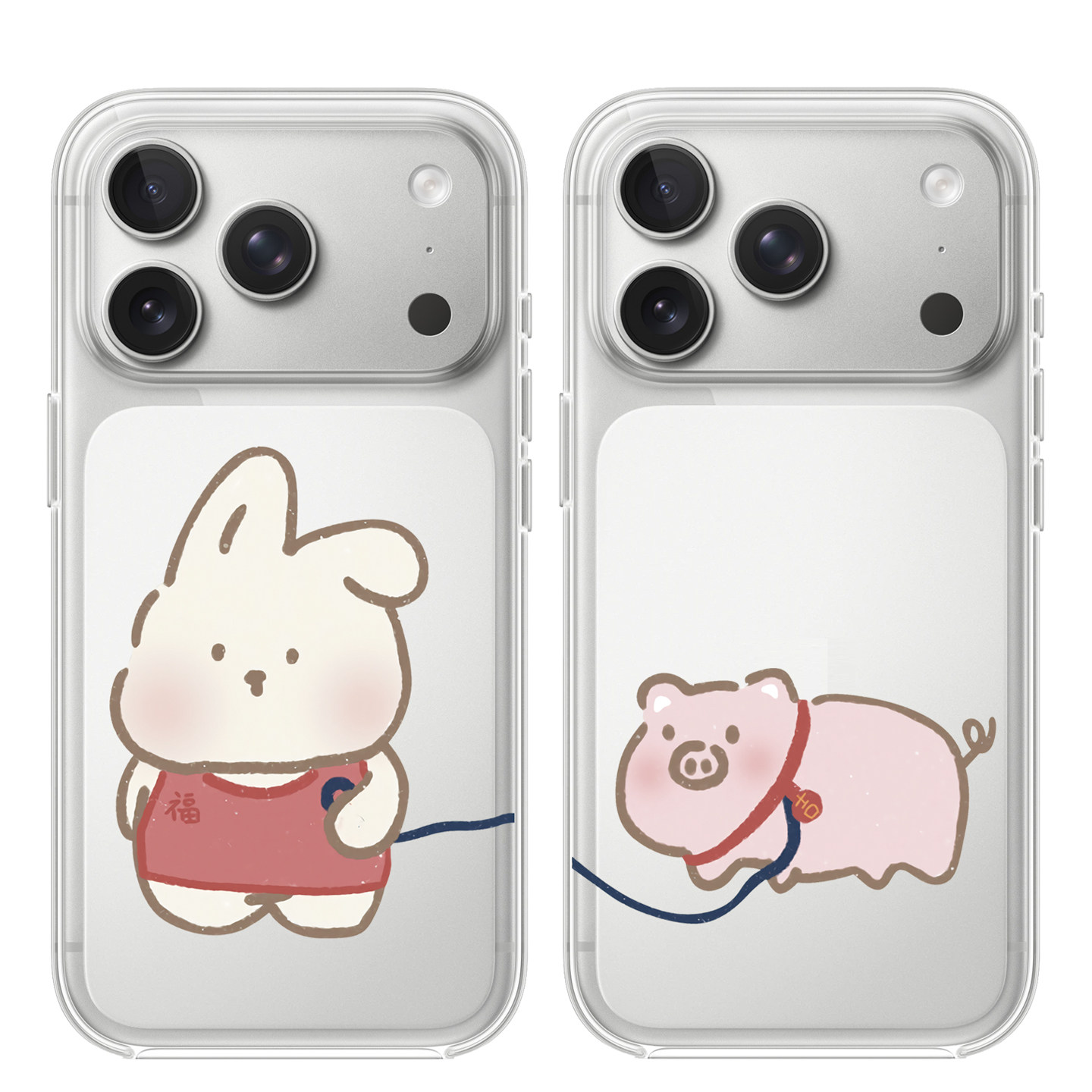 兔子小猪适用于苹果17PROMAX透明手机壳硅胶可爱iPhone16PROMAX情侣15PRO卡通14VIVOOPPO13动漫12华为小米,3C数码配件,手机保护套/壳,淘宝优惠券,粉丝福利购,淘宝优惠卷