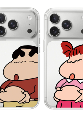 蜡笔小新适用iPhone17PROMAX动漫15卡通14可爱12简约13苹果16PROMAX情侣11硅胶透明手机壳华为小米17VIVOOPPO