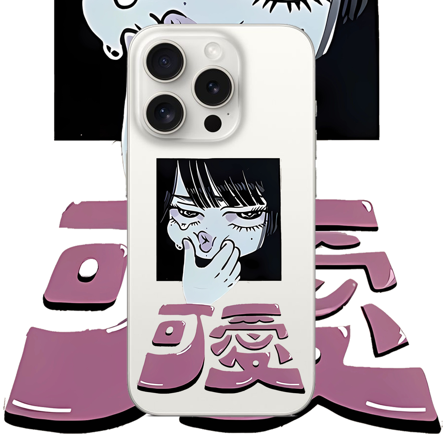 可爱动漫女孩适用于iPhone17PROMAX卡通16PRO硅胶苹果透明手机壳14个性15PLUS简约13适用小米15华为OPPOVIVO