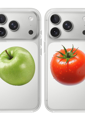 可爱西红柿适用iPhone17PROMAX简约15设计14小众硅胶17PLUS苹果16PROMAX情侣透明手机壳小米华为三星OPPOVIVO
