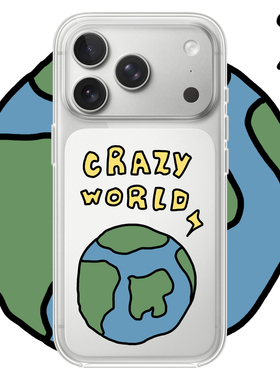 疯狂地球适用于iPhone17PROMAX可爱卡通16PROMAX苹果透明手机壳15动漫14创意13简约12适用小米15华为OPPOVIVO