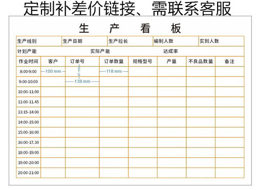 定制磁性挂式白板业绩车间计划表