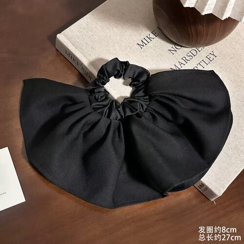 法式韩版气质黑色大肠发圈布艺肥肠圈时尚洋气裙摆盘发器