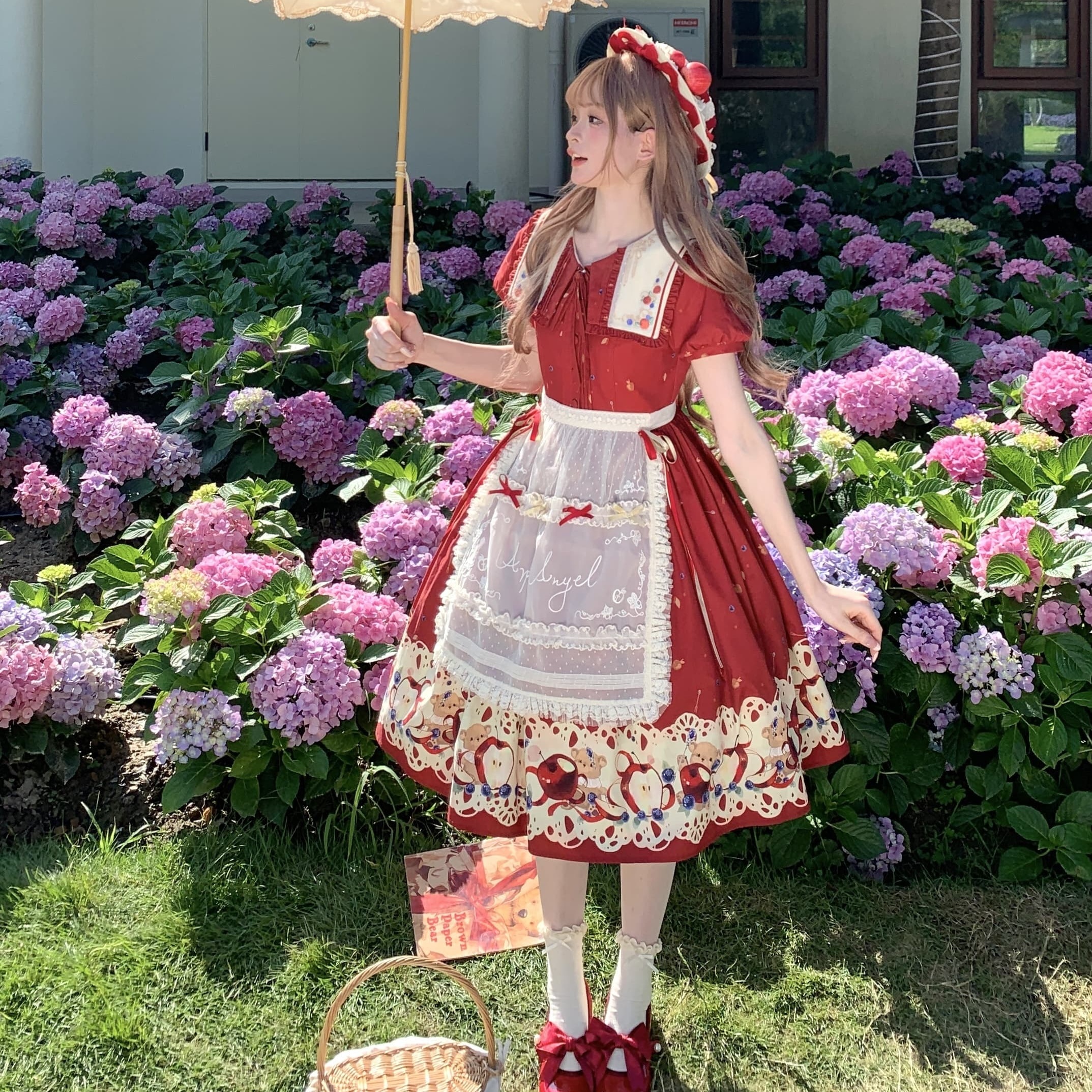 一颗小奶糖来一口苹果吗lolita裙