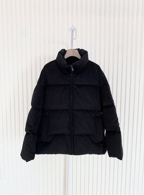 小禾hug短款丝驼绒简约立领设计鹅绒服