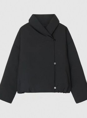 小禾同源 hug冬季新款简约精纺羊毛短款羽绒服