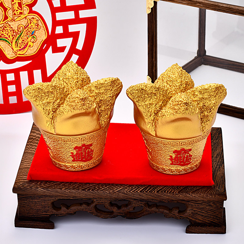 乔迁之喜黄金万两海陆丰发粿摆件潮汕文创招财进宝桌面摆件
