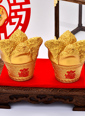 乔迁之喜黄金万两发粿摆件
