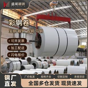 彩钢卷0.5*1000现货家电彩钢板彩涂卷压型板波浪彩钢瓦840型