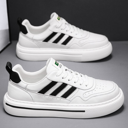 运动三叶草联名Y3KLZ运动休闲板鞋男鞋2025新款四季透气真皮软底