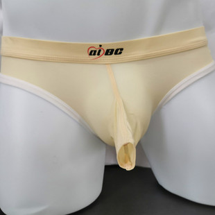细腻丝滑冰丝三角内裤激凸开口飞机裤象鼻裤男性感内裤开洞鸡鸡套