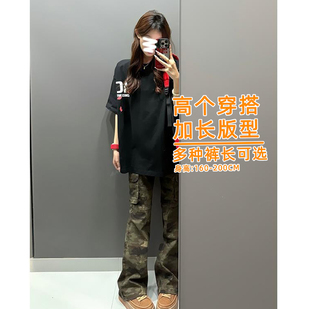 裤 复古裤 190高个子加长多口袋迷彩2025春季 美式 子 款 男微喇工装