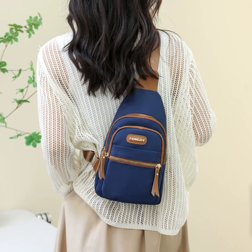 Модная сумка через плечо, универсальная нейлоновая нагрудная сумка для отдыха, сумка на одно плечо