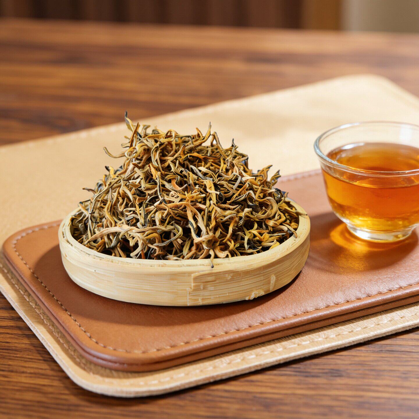 云南红茶滇红茶金丝毛峰功夫红茶蜜香型细嫩卷曲春茶新茶散称袋装