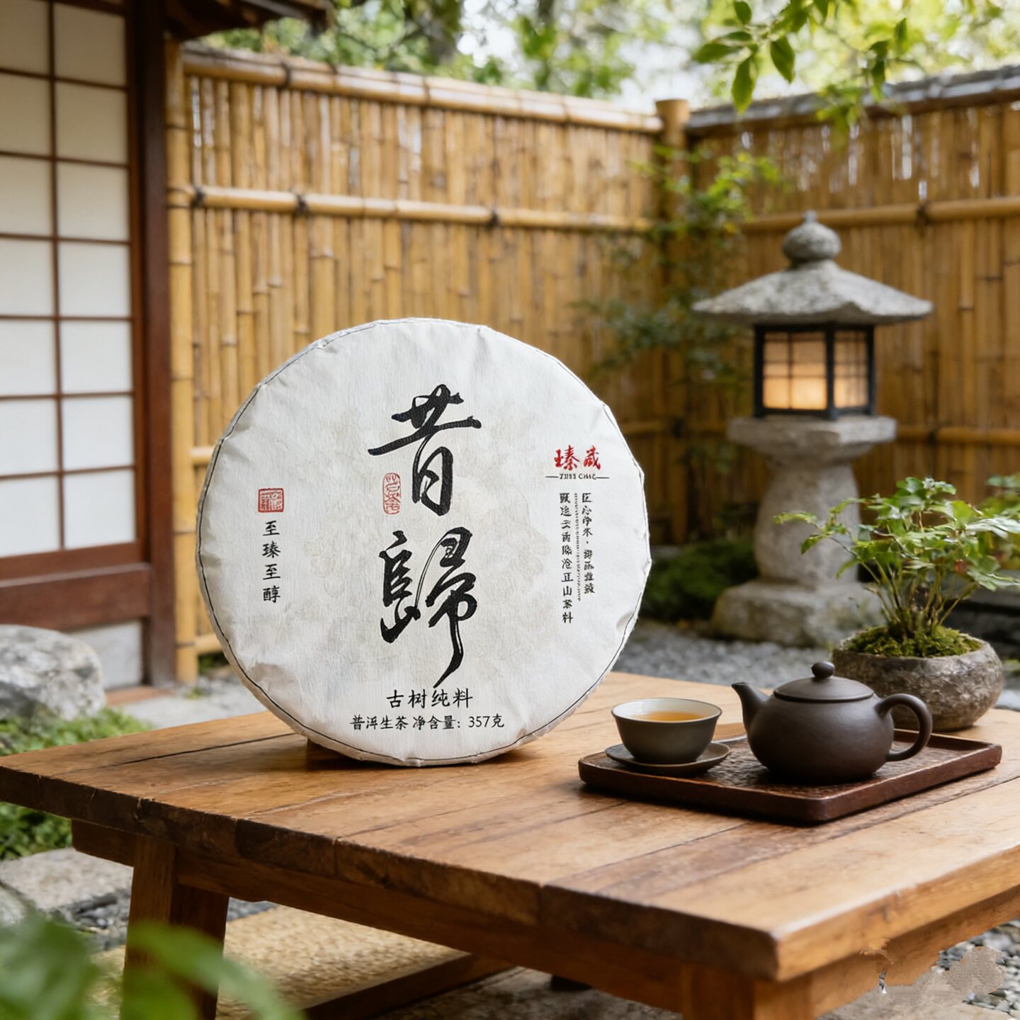 云南七子饼云南普洱生茶23年昔归百年古树春茶生茶饼357g饼茶