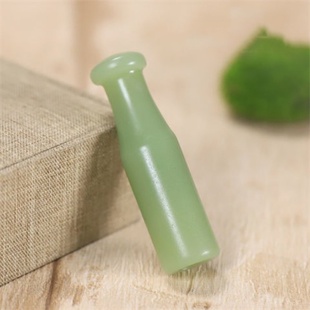 天然玉石和田玉翠青玉白玉烟嘴烟杆子加长加粗男士旱烟烟嘴烟杆