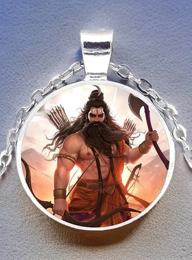 印度Parashurama持斧者罗摩勇气和正义护身符吊坠2.5cm