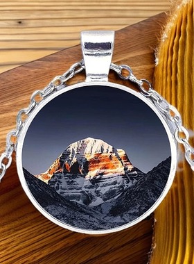 Kailash冈仁波齐神山瑜伽冥想护身符吊坠2.5cm