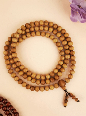 印度国际直邮瑜伽冥想原装Chandan白檀香108颗念珠手串Mala