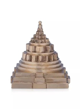 印度Panchaloha Maha Meru Shree Yantra坛城扬特拉Pooja摆件