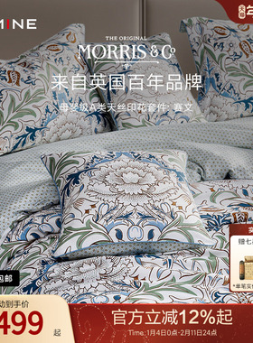 MINE/寐Morris&Co天丝四件套夏季凉感床单被套床上用品套件  赛文