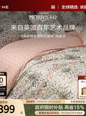 MINE/寐Morris&CoA类长绒棉纯棉秋冬四件套床单高级套件 风信子