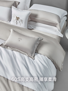 60支纯棉四件套新疆长绒棉轻奢高级感床单床笠床上被套 徽