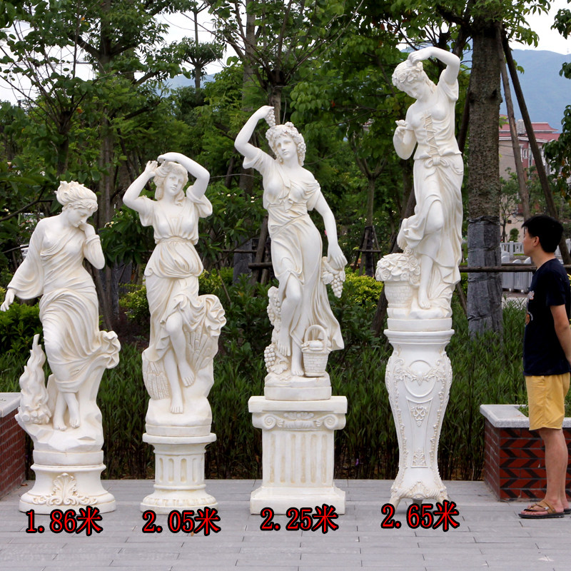 欧式大型美女人物雕塑酒店会所大厅迎宾落地艺术家居装饰品摆件