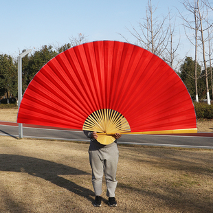 纯色空白大挂扇舞蹈布扇 书法绘画装饰扇子工艺折扇签名COS道具扇