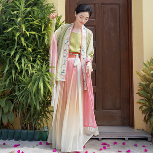 提花天丝褙子绣花吊带暗纹宋制女2025新款 曲池荷 无衣饮羽