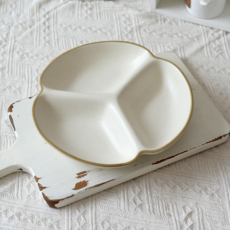 分格餐盘分餐三格陶瓷盘