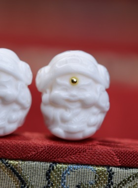 新款鹿角雕刻财神爷小财主DIY文
