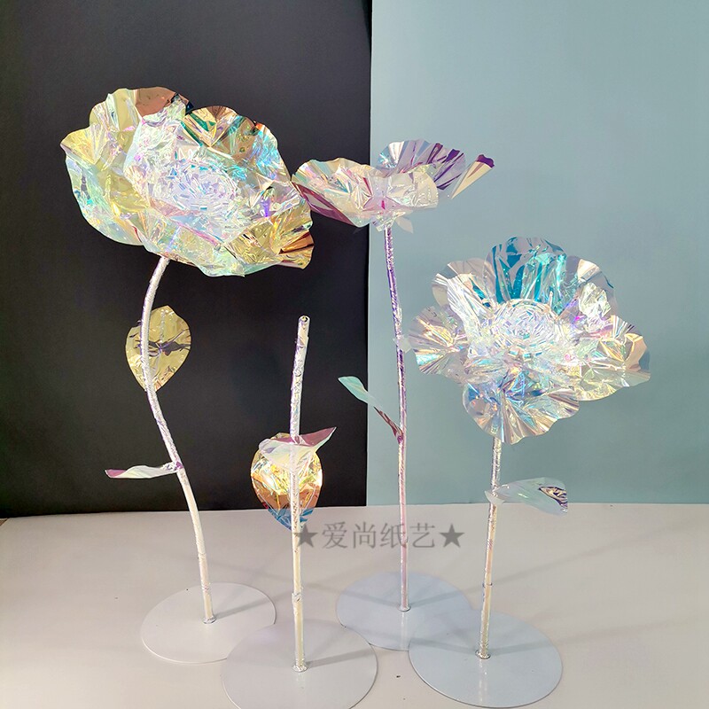 幻彩橱窗夜光场景立体装饰纸艺花