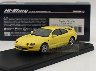 1:43 HI STORY丰田TOYOTA赛利卡CELICA SS II 1993树脂汽车模型黄