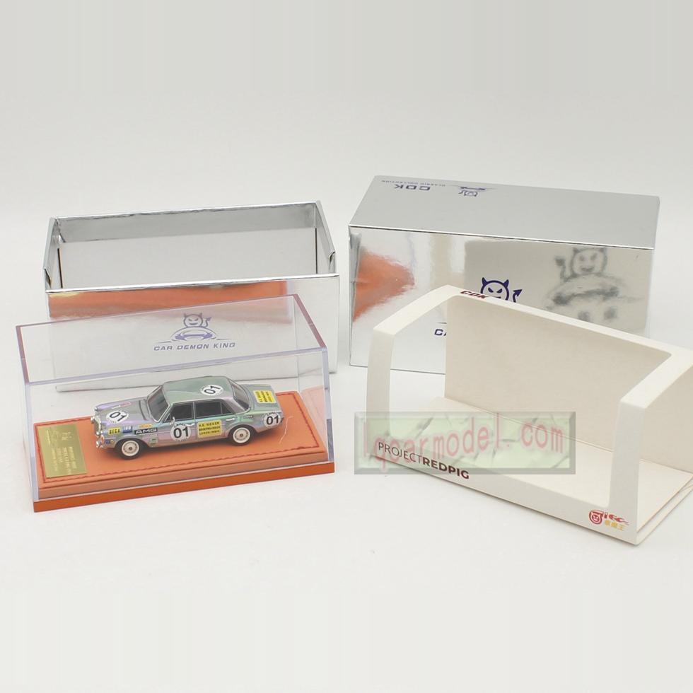1/64 车魔王CDK奔驰300SEL 1971 AMG#01经典赛车树脂汽车模型银色